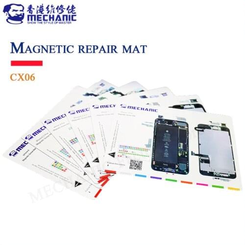 Mechanic 248x198mm Repair Magnetic Screw Mat Phone Tablet Repair Tools Screws Storage mat Memory Chart Working Pad for iphone