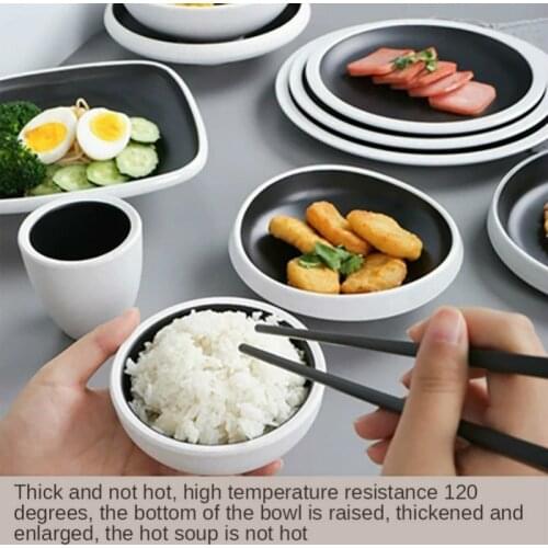 2021 New Melamine Nordic Style Set Plastic Imitation Porcelain Dishes And Plates Hotel Drop-resistant Tableware