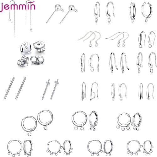 New Arrival 925 Sterling Silver Earring Conponents Bluk Items Wholesale Lots Jewelry Making Supplies High Quality