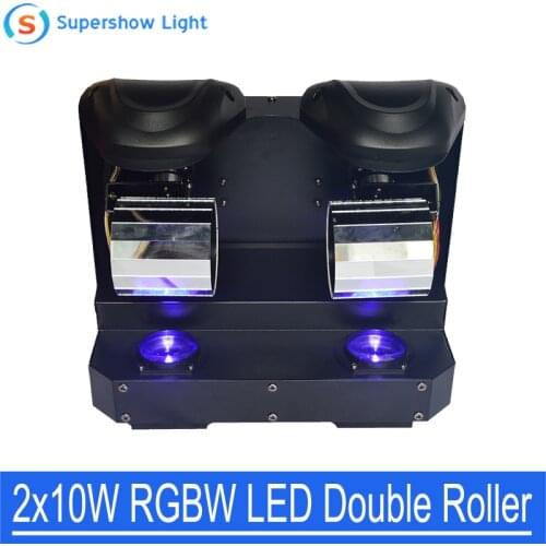 Whole Sale Led Double Roller Scanner Stage Bar DJ Light 2pcs 10W RGBW LED Light