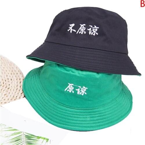 Unisex Summer Foldable Bucket Hat Women Outdoor Sunscreen Cotton Fishing Hunting Cap Men Double-Sided Sun Prevent Hats