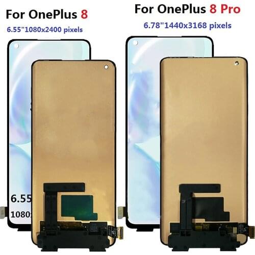 Professional Touch Screen Without Frame Phone Screen Assembly Spare Part for Oneplus 1+ 8 1+ 8t 1+8 Pro