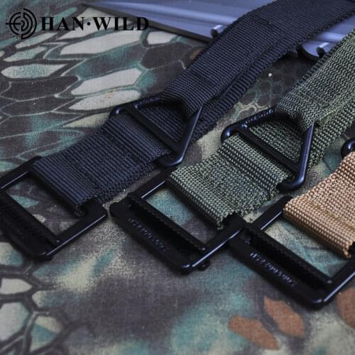 2021 Tactical Belt Magnetic Buckle Adjustable Nylon Military Belt Men Outdoor Descent Rescue Hunting Training Accessories Belt