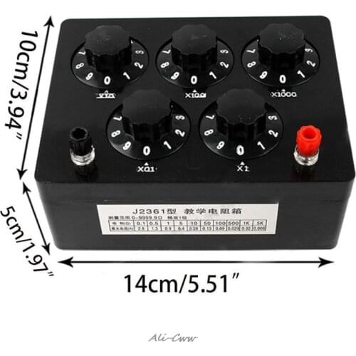 0-9999.9 Ohm Variable Resistance Box Decade Resistor Experimental Equipment For Physical School Teaching