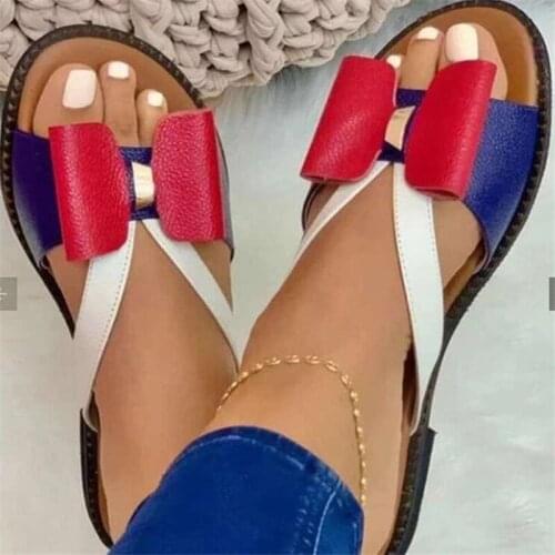 Bowknot womens slides2021 summer new womens sandals fashion platform slippers womens shoes casual slipper women beach shoes