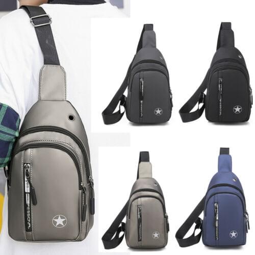 Mens Chest Sling Pack Satchel Shoulder Bag Waterproof USB Charge Small Day Pack Waist Bag Female Belt New Brand Waist Packs