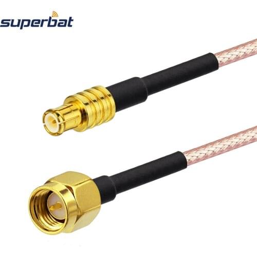 Superbat UMTS Antenna Pigtail Coaxial Cable SMA Plug to MCX Male Straight for Broadband Router Ericsson W30 W35