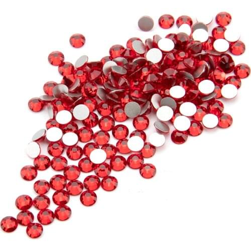 Light Siam Rhinestones SS3-SS34 Nail Art Decoration Rhinestone Glue on Nails High Grade Crystals