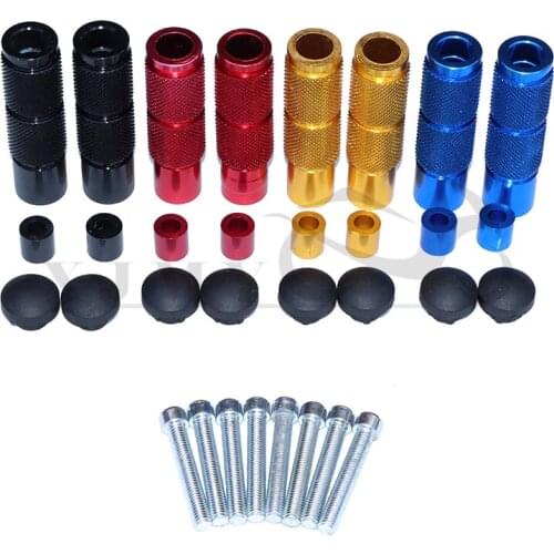 1 pair Universal CNC Aluminum Motorcycle Bike ATV Footrests Foot Pegs Pedals Motorcycle Modification Parts 4 colors