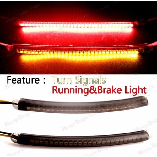 Rear L&R LED Turn Signal Running Brake Light Kits&Smoked Lens For Harley Victory&All Universal Motorcycle