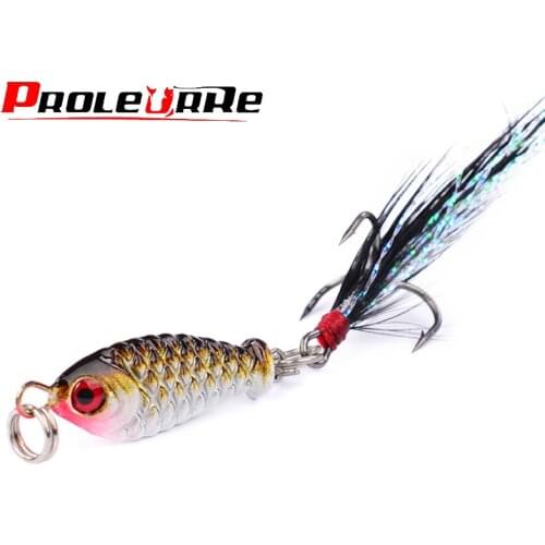1Pcs Fishing Lures Wobbers Hand Spinner Shone Sequin Spoon Baits CrankBait For Fly Fishing Tackle With Feather Hooks Pesca
