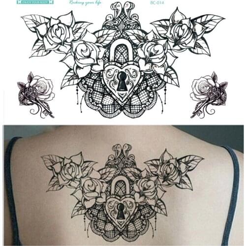 1Pcs Temporary Tattoos Arm Chest Tattoo Men Tribal Totem Tattoo Body Art Sticker for Halloween Party Supplies Beach Pool Party