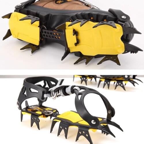 10/18 teeth Crampons Ice Snow Tiger Tooth Crampons Outdoor Climbing Non-slip Shoes Covering Spikes Crampons Ice Gripper Hiking
