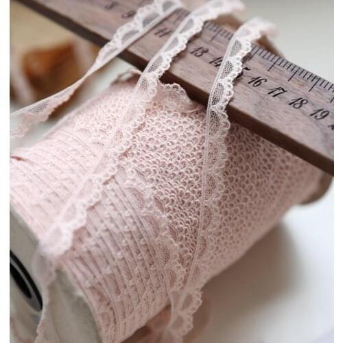 10 Meters Pink Embroidered Flower Lace Ribbon DIY Lace Trims Accessories for Garments Hometexile Curtain Decors