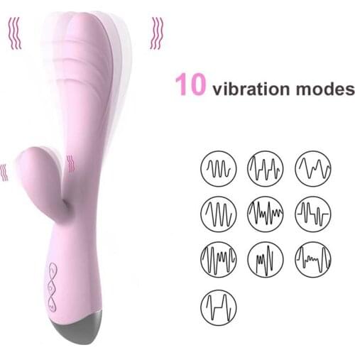 10 Speed USB Charge Vibrators Dildo Sex Toys Adults Vibradores Double Vibrating Stimulator Clitoral Massager Female Masturbator
