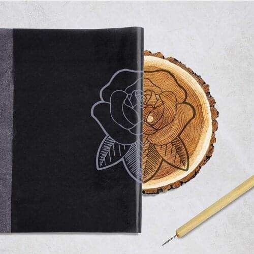 100 Sheets/Lot Carbon Paper One-sided Painting Graphite Carbon Transfer Tracing Carbon Paper A4 Black Carbon Transfer