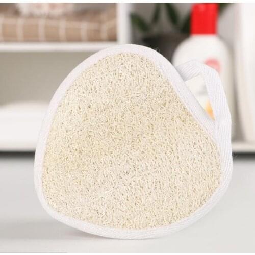 11.5*12cm Heart Shape Natural Loofah Pad Back Scrubber Loofah Sponge Bath Shower Body Exfoliator Scrubber Pads