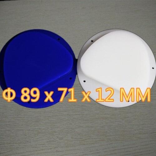 20 Piece 89x71x12 MM Amann Girrbach System Blue & White Color Dental Carving Wax Blocks Disc Dental Lab Material
