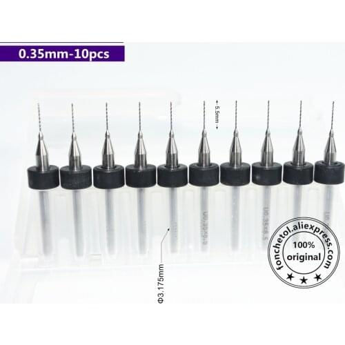 3.175mm*0.35mm,10pcs,Free shipping micro PCB Drill Bit,CNC milling Cutter,Solid carbide Drill,wood tool,plastic,copper
