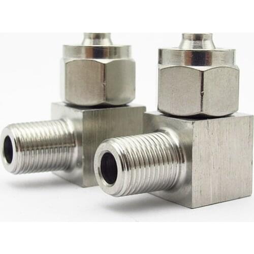 304 Stainless Steel 1/8" 1/4" 3/8" 1/2" BSPT Male Thread To 4-16mm Quick Pipe Fitting Elbow End Union Connector Fit PU PTFE Tube