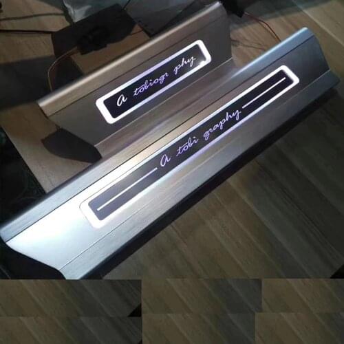 4 pieces for Land Rover Range Rover Autobiography 2014 2015 2016 2017 2018 2019 LED door sills trim plate cover good quality