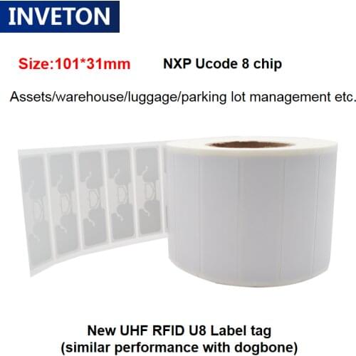 3pcs tag sample Invelion 98x24mm UHF RFID Fully Passive Temperature Sensor Sticker Tag for cold-chain logistics