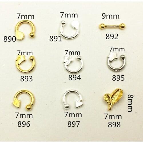 50pcs/pack Japan Alloy Nail Art Gold Silver Leaf Star Lollipop Metal Accessories Decoration for Phototherapy Nail Sticker DIY