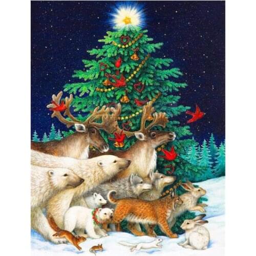 5d christmas tree diamond mosaic embroidery moose puzzle painting by numbers rhinestone wall picture daimond draw art needlework