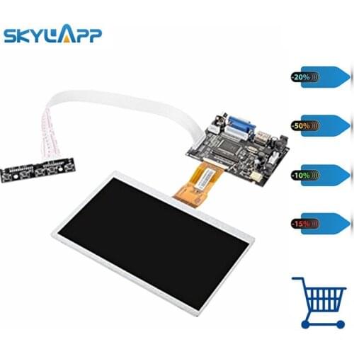 Skylarpu 7 inch LCD Screen for Raspberry Pi TFT Monitor with HDMI VGA Input Driver Board Controller Free shipping
