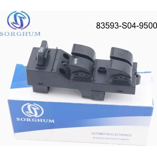 83593-S04-9500 83593S049500 Left Driver Side LHD Power Window Control Switch For Honda Civic CX EX HX LX Si 4 Door 1996-2000
