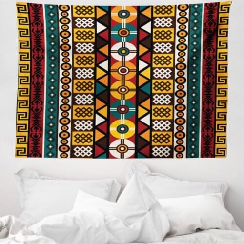 Abstract Mikrofiber Large Wall Tapestry Vibrant Shades Graphic Geometri Work