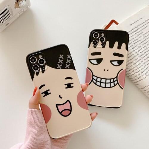 Funny Couple phone Case for iPhone11 12 Cartoon tpu phone Cover for Apple 7/8 plus XS/XR Girl Boys Style
