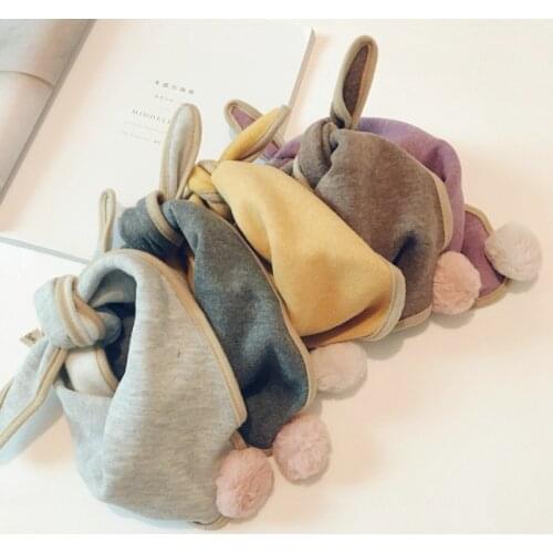 Korean Style Childrens Scarf 2020 Autumn Winter Cotton Kids Triangle Neck Collar Baby Scarf Bibs