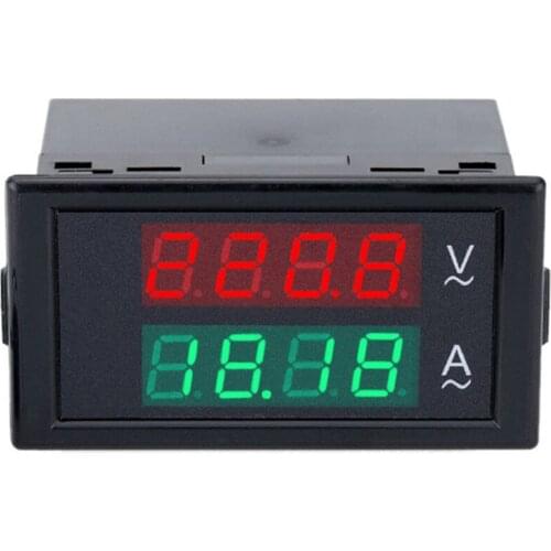 AC digital display voltage and current meter 80-300V 200-450V three-phase dual display high precision digital meter 0.1-100A