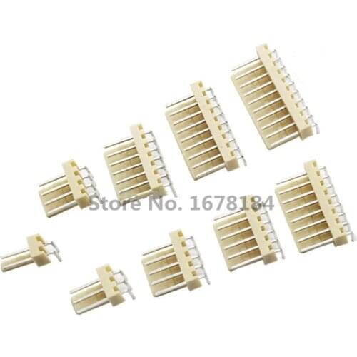 50pcs 2510-AW KF2510 connector 2.54MM PITCH MALE pin header 2P/3P/4P/5P/6P/7P/8P/9P/10P/11P/12P right angle FOR PCB 2.54MM