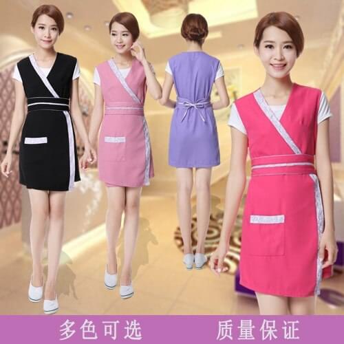 Beautician Workwear Dress Summer Dresses Beauty Club Salon Beautician Costume Summer Apron