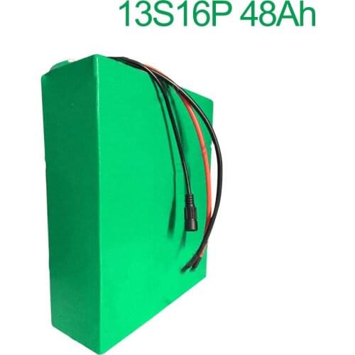 48V 48Ah 13S16P 18650 Li-ion Battery Pack E-Bike Ebike electric bicycle 315x255x70mm