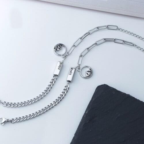 Fashion Men and Women S925 Retro Silver Plated Mountain Peak Wave Personality Couple Bracelets S114