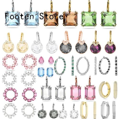 SWA Fashion Ladies Jewelry V Bella Crystal Series Ladies Earrings Banquet Earrings Jewelry Romantic Ladies Earrings For Women