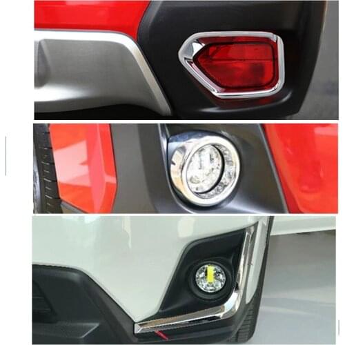 For Subaru XV 2017 Front + Rear Fog Light Cover Chrome Lamps Trim Molding Decoration Accessories