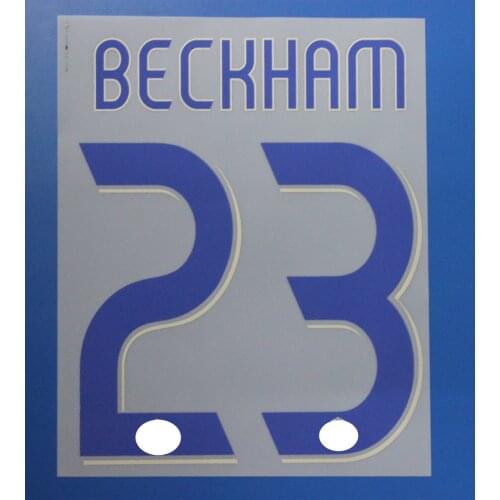 Super A Retro 2006 2007 Real Madrid Home RAUL BECKHAM ronaldo number font print, Hot stamping patches badges