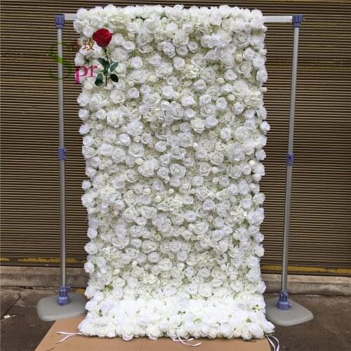 SPR Custom 3D Pink Flowerwall Wedding Artificial Silk Rose Flower Wall Panel Backdrop Artificial Flowers Decorative Flowers For