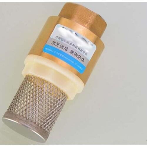 New Arrival G 1/2" 3/4" 1" DN15 DN20 DN25 Female Thread Bottom Valve Brass one-way check Valve Water Pump Foot Valve