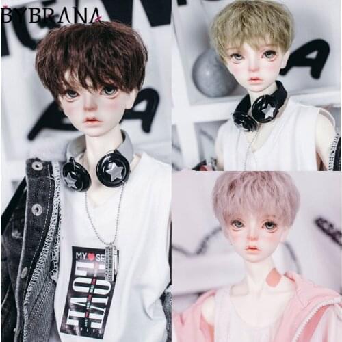 Bybrana BJD Doll Wig 1/3 1/4 Boy Short Hair