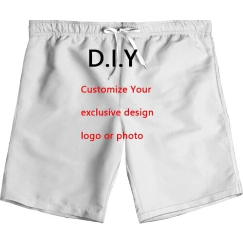 DIY Personalized Design Shorts Men/Women 3D Printed Own Picture/Star/Singer/Anime/Cartoon Casual Style Beach Shorts