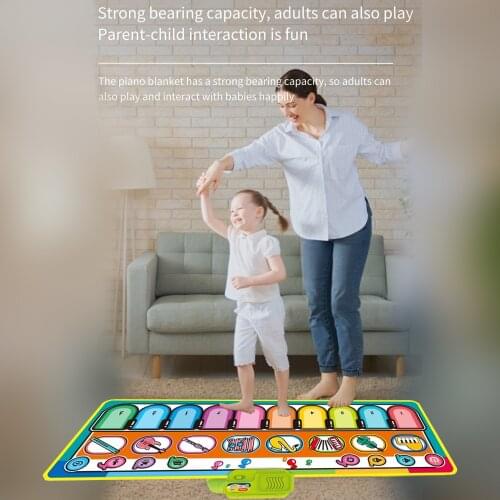 Hot Piano Music Mat for Kids Baby Carpet Baby Play Mat Floor Piano Mat Musical Play Blanket Early Educational Toys Gifts for Kid