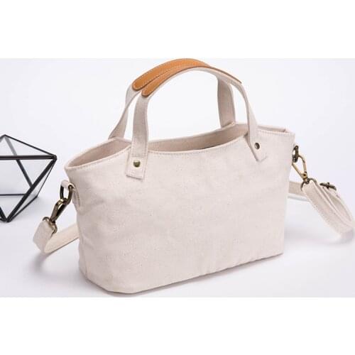 Simple Tote Bag Womens Bag Shoulder Diagonal Womens Bag Casual Canvas Womens Handbag