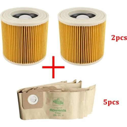 Hepa Filter Paper Dust Bags for Karcher WD3.200 WD3300 MV3 Vacuum Cleaner Accessories Spare Parts Replacement Fliters