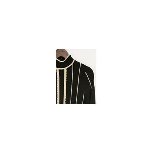 2020 Autumn and Winter Suit Fake Two-piece Color Matching Knitted Dress