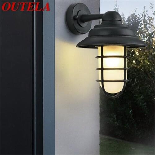 OUTELA Retro Outdoor Wall Lamps Classical LED Lighting Waterproof IP65 Sconces For Home Porch Villa